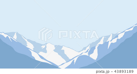 blue snowy mountains winter landscape background 43893189