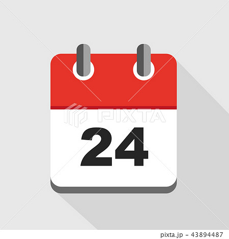 vector illustration of red calendar 24 icon vector illustration of red calendar 24 icon 43894487