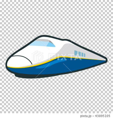 地上でもっとも早い移動手段である電車のイラストのイラスト素材