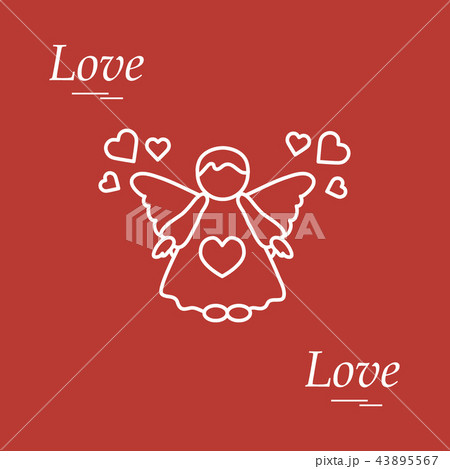 angel and hearts Love symbol. 43895567