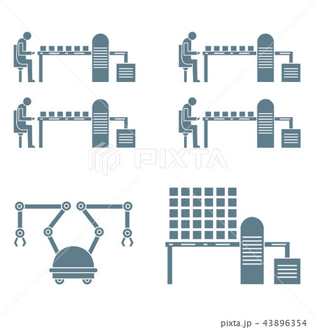Smart automatic robotic production line 43896354