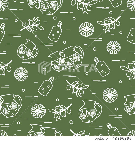 Cute seamless pattern with pitcher of sangria, 43896396