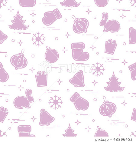New Year and Christmas seamless pattern Winter New Year and Christmas seamless pattern Winter 43896452