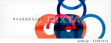 Colorful rings on grey background, modern geometric pattern design. Vector business or technology Colorful rings on grey background, modern geometric pattern design. Vector business or technology 43897414