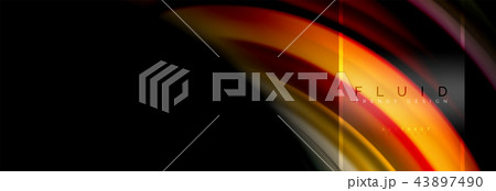 Fluid colors abstract background colorful poster, twisted liquid design on black, colorful marble or 43897490