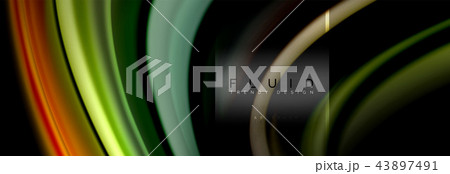 Fluid colors abstract background colorful poster, twisted liquid design on black, colorful marble or 43897491