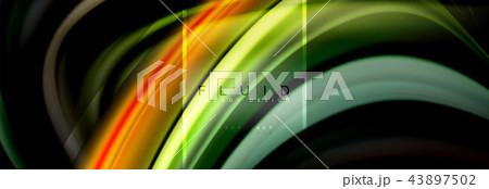 Fluid colors abstract background colorful poster, twisted liquid design on black, colorful marble or 43897502