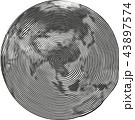 Guilloche Illustration of Earth 43897574