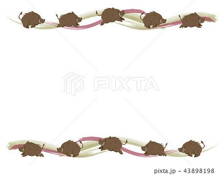 亥のフレーム　年賀素材 43898198