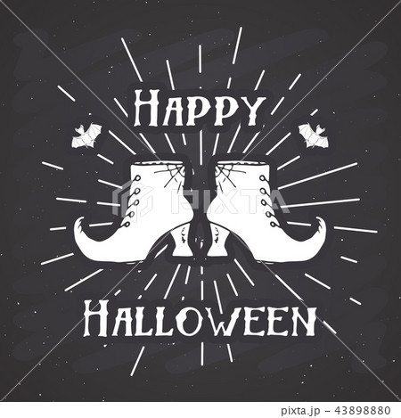 Halloween greeting card vintage label, vector Halloween greeting card vintage label, vector 43898880