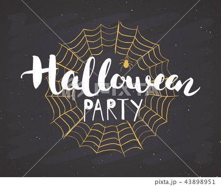 Halloween greeting card design vector illustration Halloween greeting card design vector illustration 43898951