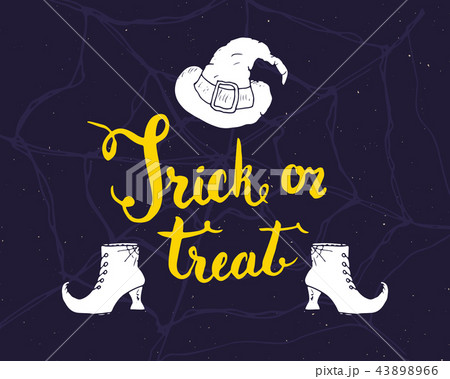 Halloween greeting card design vector illustration Halloween greeting card design vector illustration 43898966