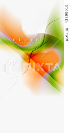 Color flowing wave, trendy liquid design template Color flowing wave, trendy liquid design template 43899019