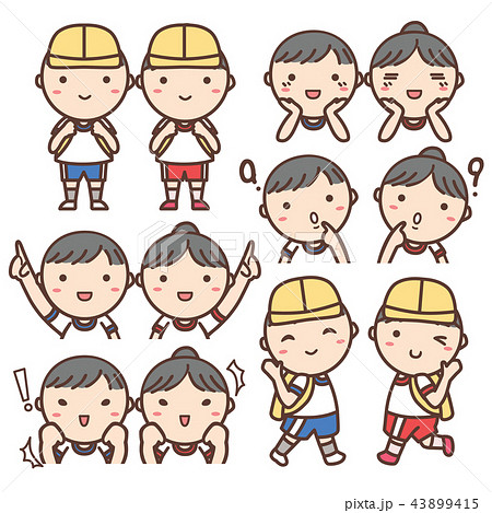 こども園児男の子女の子の喜怒哀楽 43899415