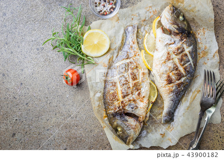 Grilled fish Dorado 43900182