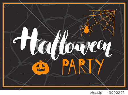 Halloween greeting card design vector illustration Halloween greeting card design vector illustration 43900245
