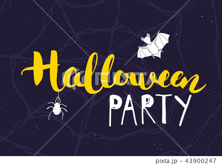 Halloween greeting card design vector illustration 43900247