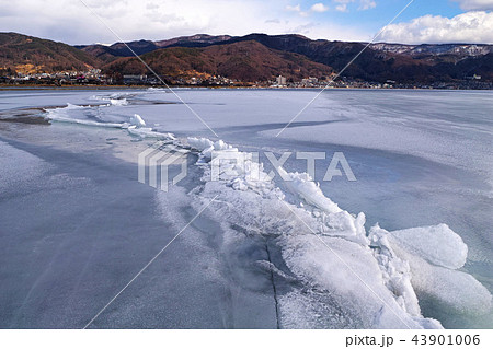 【長野県】御神渡り・おみわたり 諏訪湖 （赤砂崎公園グランド付近） 2018 43901006