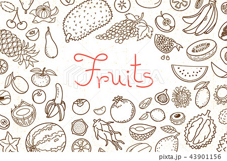 Background with various fruits and an inscription for menu design, recipes and product packaging 43901156