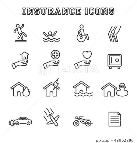 insurance line icons 43902896