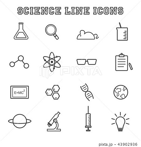 Science Line Iconsのイラスト素材