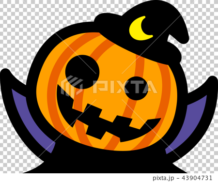 ハロウィン かぼちゃおばけ マントのイラスト素材