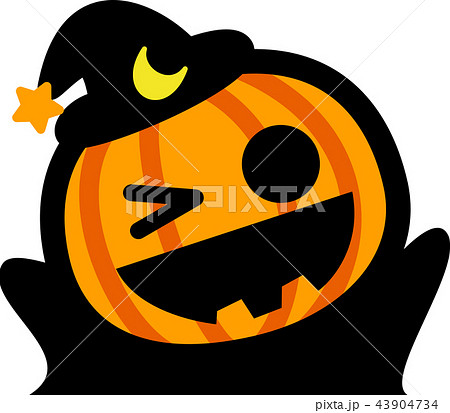 ハロウィン かぼちゃおばけのイラスト素材