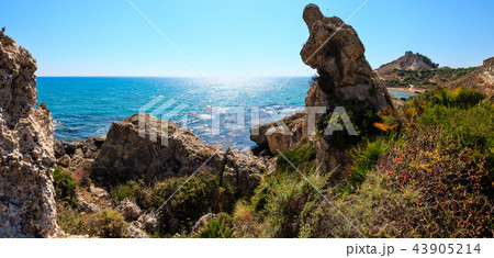 Sea beach near Rocca di San Nicola, Sicily, Italy Sea beach near Rocca di San Nicola, Sicily, Italy 43905214