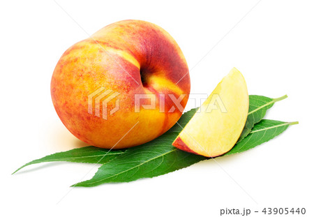 Isolated peach on white background Isolated peach on white background 43905440