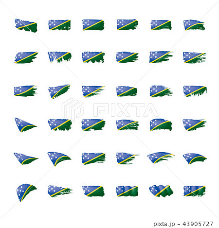 Solomon Islands flag, vector illustration on a white background. 43905727