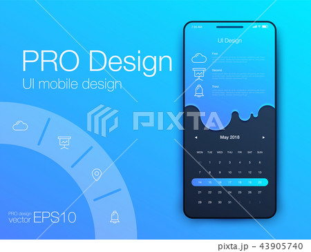 Date application UI design concept stock vector Date application UI design concept stock vector 43905740