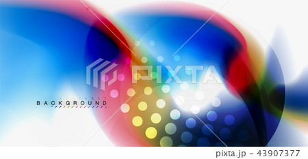 Color flowing wave, trendy liquid design template 43907377