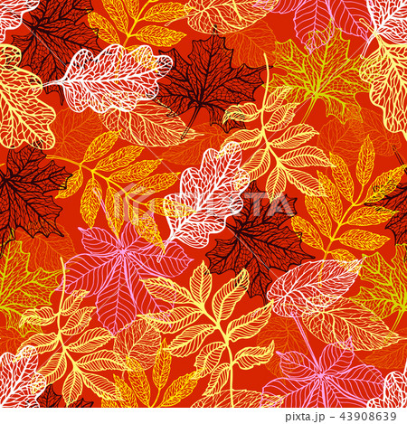Seamless background with colorful autumn leaves. Seamless background with colorful autumn leaves. 43908639