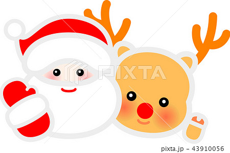 サンタクロースとトナカイ クリスマス サンタクロースとトナカイ クリスマス 43910056