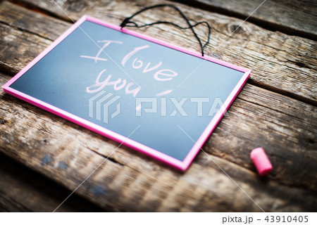 Long banner with Message I Love You Lettering 43910405