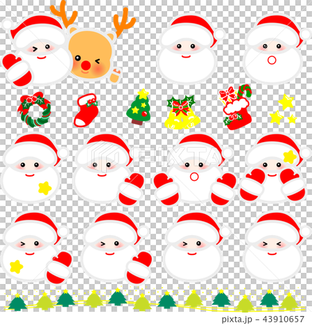 サンタクロースとトナカイ　クリスマスセット 43910657