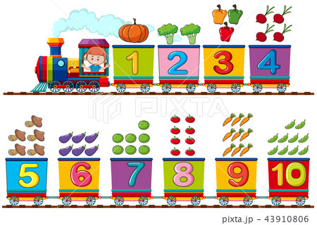 Amout of vegetable and number 43910806