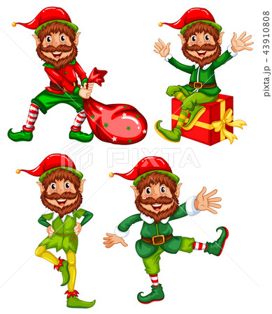 A set of christmas elf A set of christmas elf 43910808