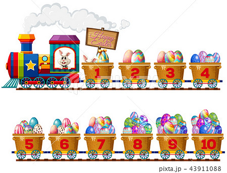 An easter bunny on number train 43911088