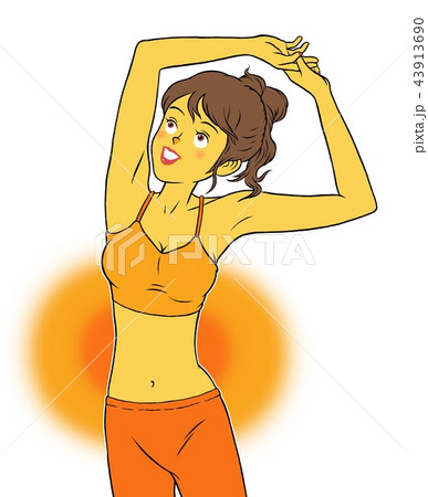 ホットヨガのインストラクターの女性 43913690