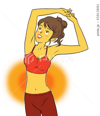 ホットヨガのインストラクターの女性 43913691