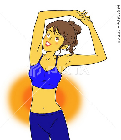 ホットヨガのインストラクターの女性 43913694