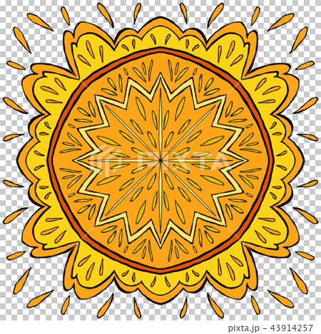 Symmetry flower pattern colored 43914257