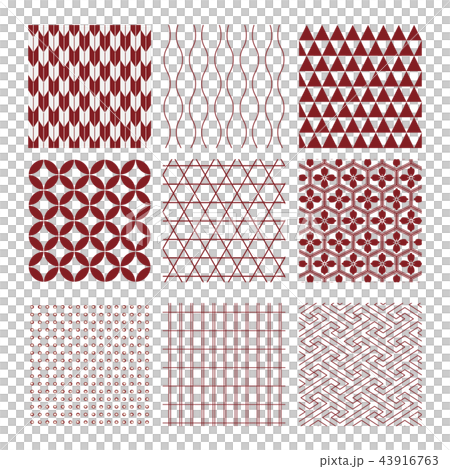 日本伝統文様のセットのイラスト素材 [43916763] - PIXTA
