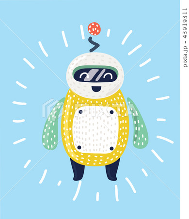 Cartoon funny robots 43919311