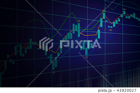 Financial data graph of world stock market 43920027