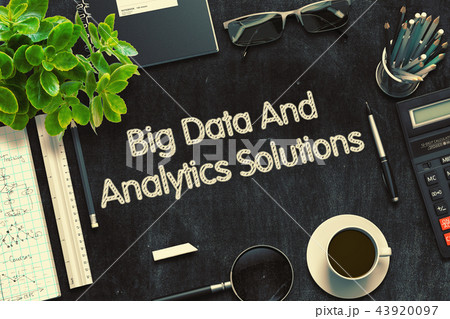Big Data And Analytics Solutions Concept. 3D render. 43920097
