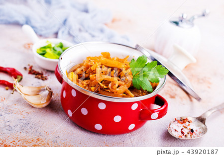 fried cabbage fried cabbage 43920187