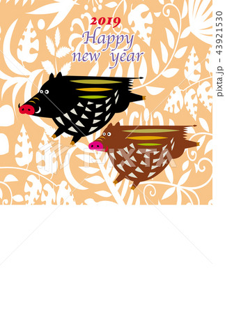 亥年年賀状 亥年年賀状 43921530