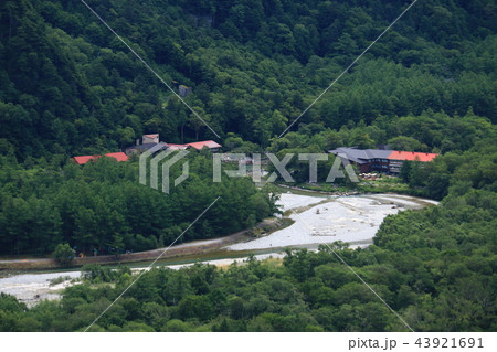 北アルプス上高地 岳沢から 上高地遠景 北アルプス上高地 岳沢から 上高地遠景 43921691